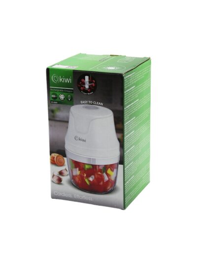 Kiwi KC-8203 Usb Şarjlı Mini 3 Bıçaklı Blender Rondo Gıda Doğrayıcı 350ML=MİKA Kristal Hazne