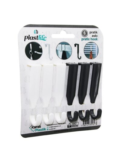 6PCS - Tek Kollu Çok Amaçlı - Tak Çıkar Pratik Plastik Askı