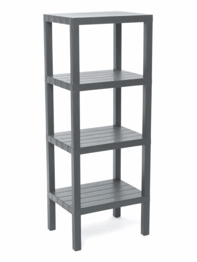 4 RAFLI GRİ MODÜLER ÜNİTE PLASTİK 38x29x100 cm