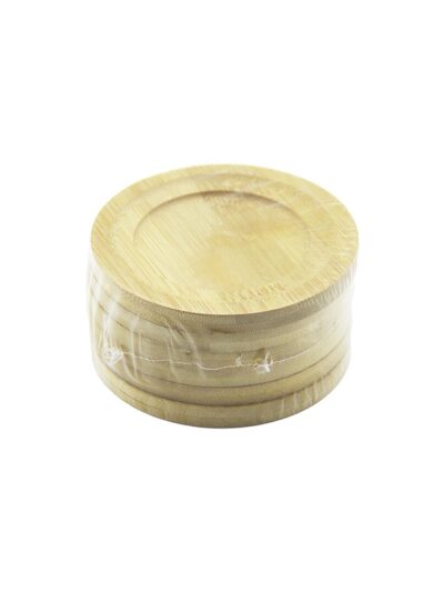 Yuvarlak= Çap: 9.7CM 6PCS Bambu - Ahşap Çay Tabak