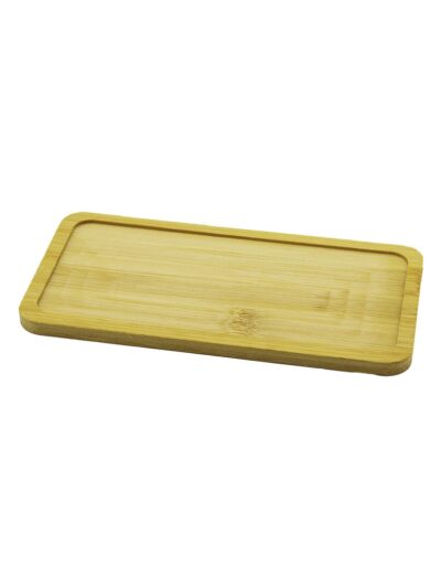 Dikdörtgen Ahşap Bambu Yağdanlık Altlık Mini Tepsi 20X10X0.8CM