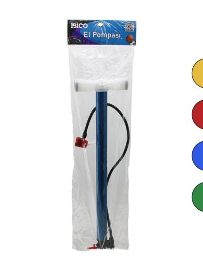 Ters Basmalı Metal Gövde Plastik Kol İran El Pompası 55CM Top - Bisiklet - Motor Ayaklık Aparatlı