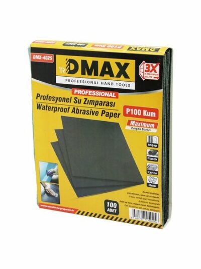 100 Adet P100 Kum - Kağıt - Su Zımparası -230X280MM - Kullanım= Metal - Ahşap - Plastik - Karton