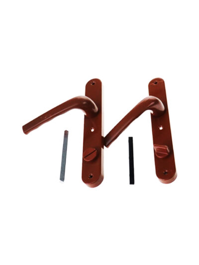 Banyo-wc - Kilitli Kahve Rengi Pvc Kapı Kolu