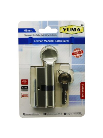 Cerman Mandallı Saten Barel Kilit 68MM YM-B68MS