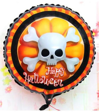 Halloween İskelet Kuru Kafa Folyo Balon 18 inç